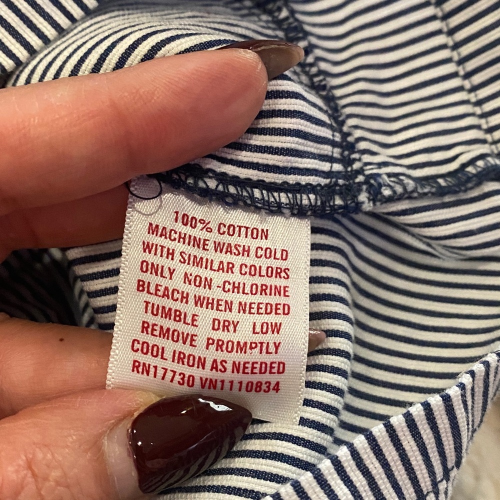 Mossimo Supply Co. Navy and White Striped Romper M - Picture 8 of 8